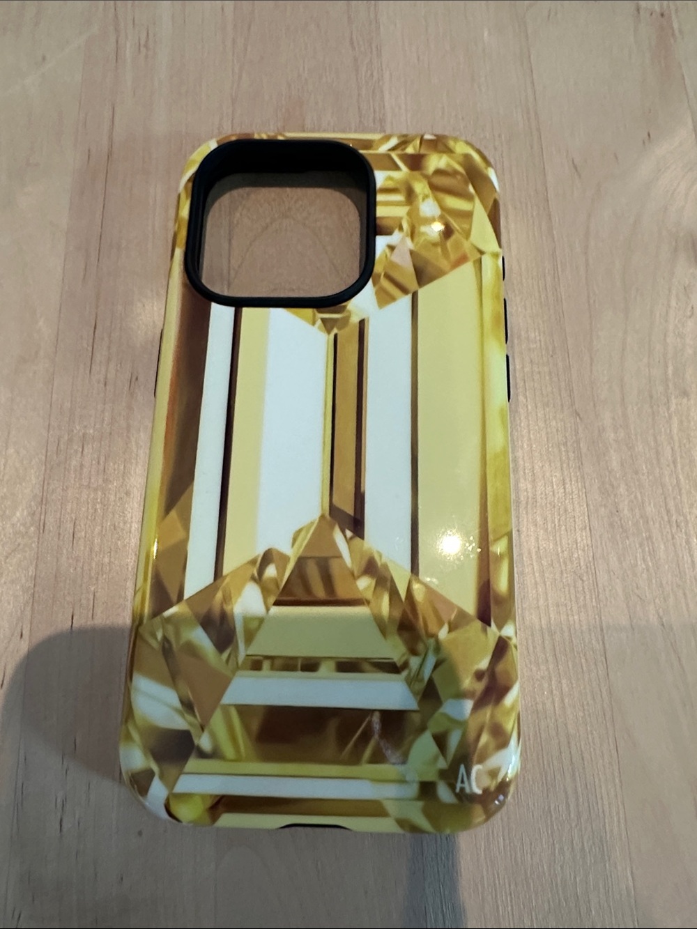 Unbranded Gold Faceted Gem Pattern Phone Case
